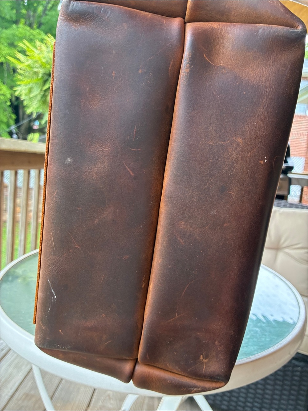Portland Leather Zippered Large Tote Bag - Picture 8 of 16